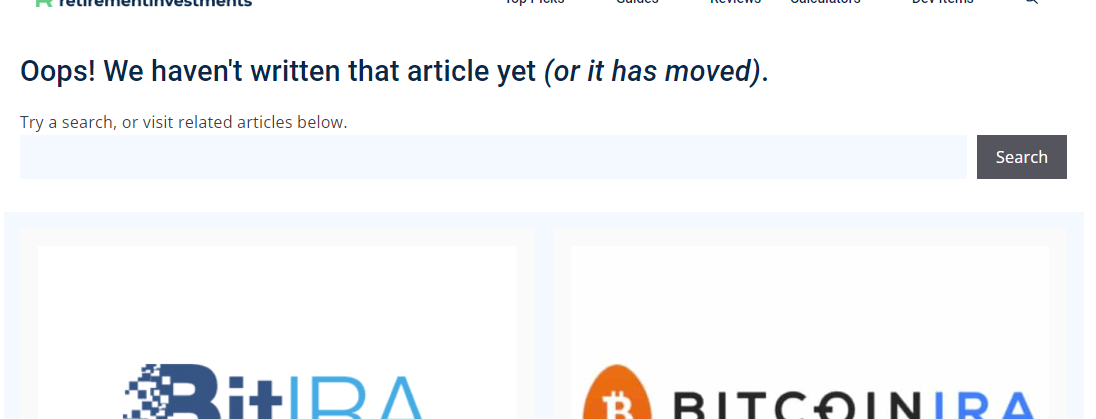 404 Page With Relevant Content Suggestions